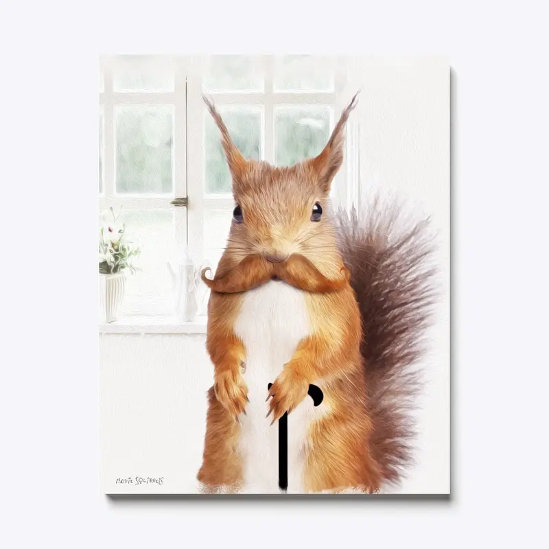 Grandpa Squirrel Canvas Print